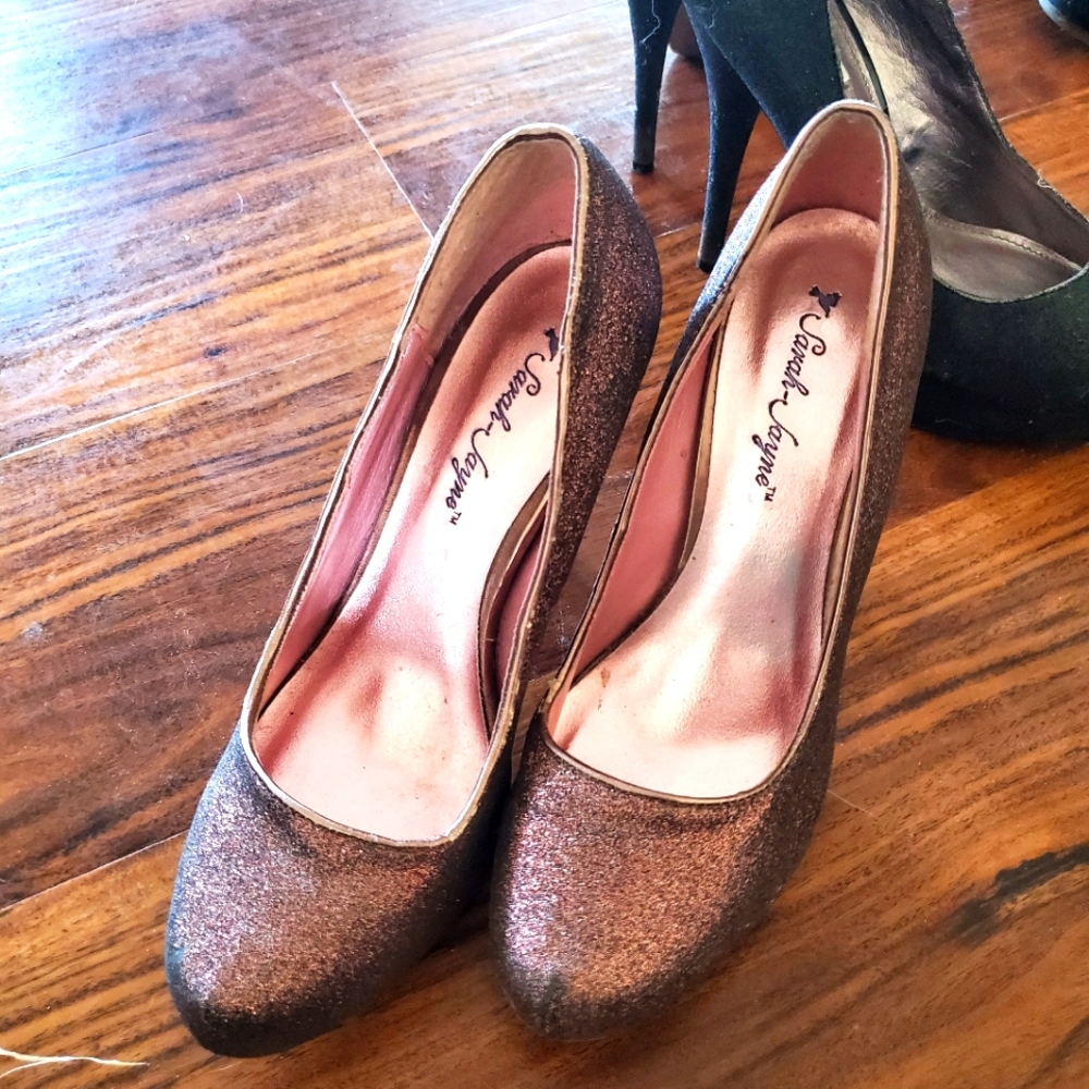 Sarah Jayne Pink Sparkly pumps